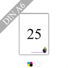 Leimblock | 80g Naturpapier weiss | DIN A6 | 4/0-farbig | 25 Blatt